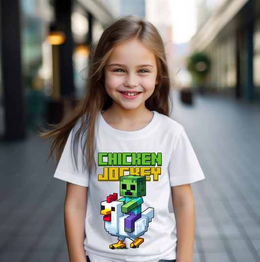 TinyTee Minecraft Chicken Jockey T-Shirt